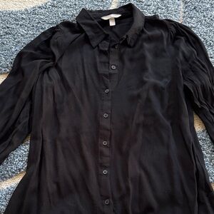Like New!! H&M Chic Black Long Sleeve Top